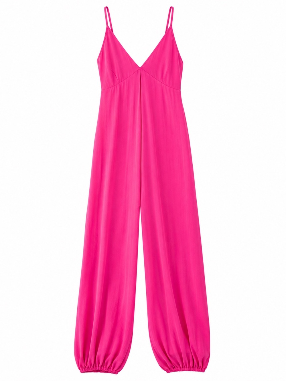 Women's Hot Pink Wide-Leg Jumpsuit